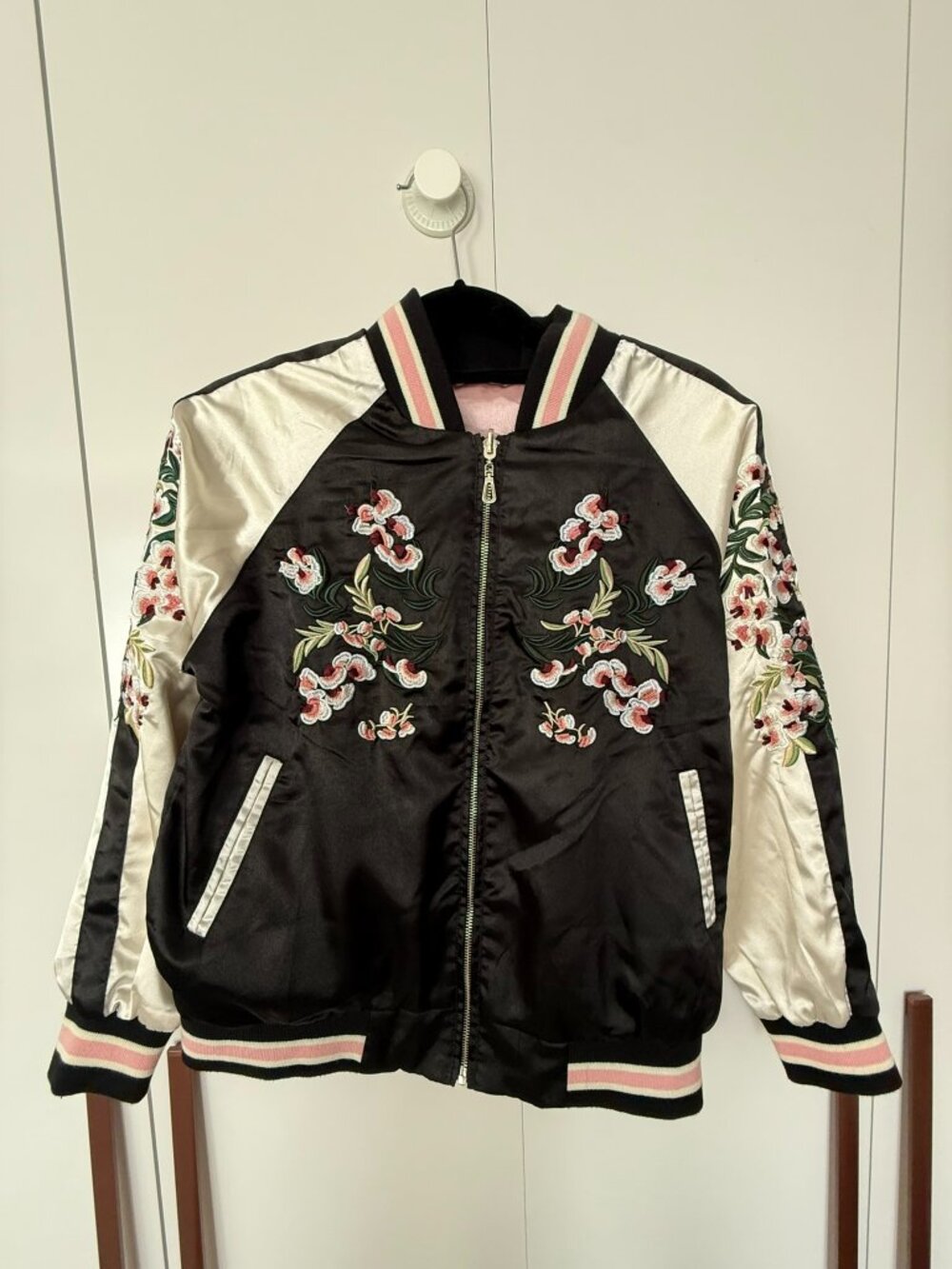 Embroidered bomber jacket